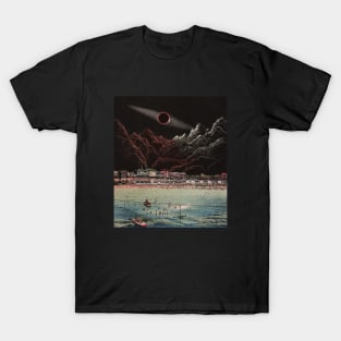 Outer Beach - Space Aesthetic, Retro Futurism, Sci Fi T-Shirt